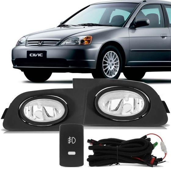 Imagem de Kit Farol Neblina Milha Civic 2001 2002 2003