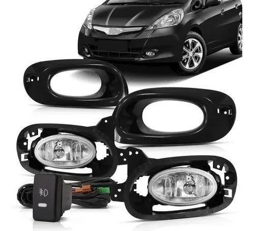 Imagem de Kit Farol Neblina Milha  New Fit 2012 2013 2014 Moldura Preta