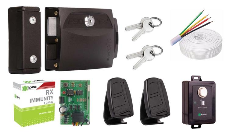Kit Fechadura Elétrica Com Controle Remoto e Botoeira Sem Fio Para Porta Social Menor preço em Kit Fechadura Elétrica Com Controle Remoto e Botoeira Sem Fio Para Porta Social