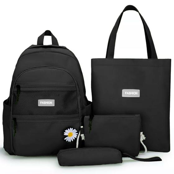 Kit Feminino Mochila Média de Costas Bolsas Pequenas Compartimento Notebook Semi Impermeavel Moda Blogueira Completo Menor preço em Kit Feminino Mochila Média de Costas Bolsas Pequenas Compartimento Notebook Semi Impermeavel Moda Blogueira Completo