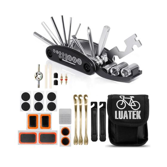 Imagem de Kit Ferramenta chaves de bike kit reparação Bicicleta profissional remendos 