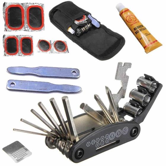 Kit Ferramentas Bicicleta Reparo Pneu Chave Manutenção CBRN0012 Menor preço em Kit Ferramentas Bicicleta Reparo Pneu Chave Manutenção CBRN0012