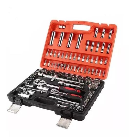 Imagem de Kit Ferramentas Chave Soquetes Sextavados 108Pcs Qualidade