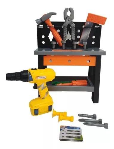 Kit Ferramentas Com Bancada E Furadeira Elétrica Infantil Menor preço em Kit Ferramentas Com Bancada E Furadeira Elétrica Infantil