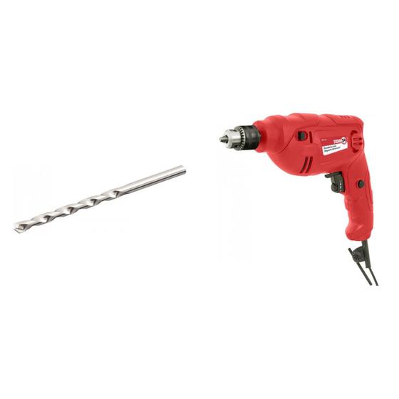 Imagem de Kit Ferramentas MadeiraMadeira com Broca para Concreto 160mm - 5/8" e Furadeira com Impacto 3/8 Polegadas 127V 390684 Vermelho