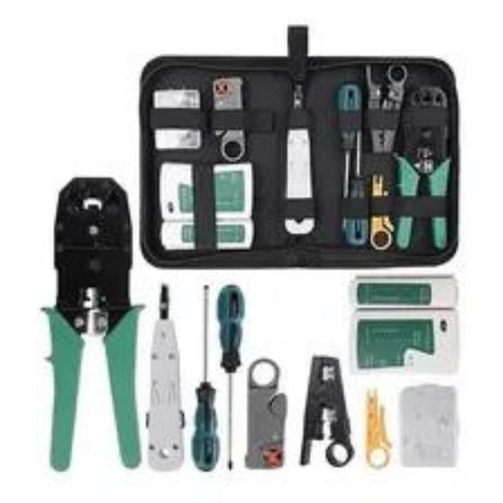 Imagem de Kit Ferramentas Manutenção E Teste Cabo Rede E Telefonia  10 em 1