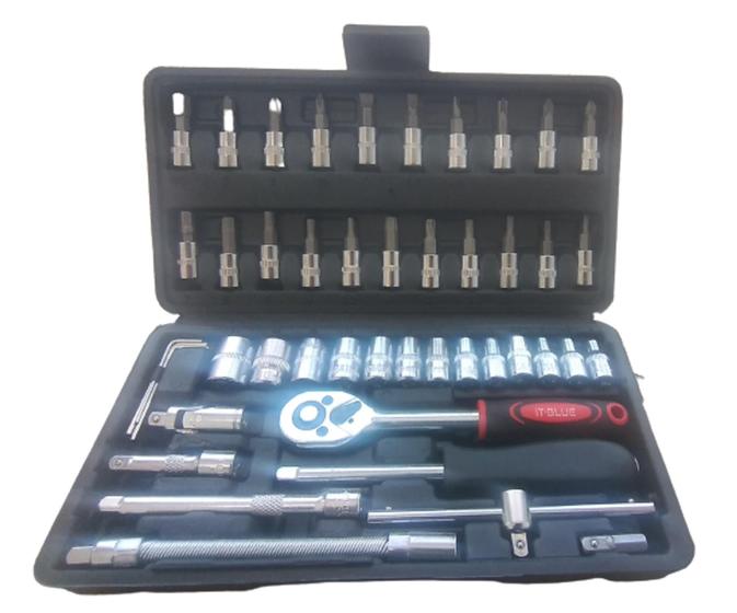 Kit Ferramentas Melhor Estojo 46 Peças Em Aço Cromo Vanádio Menor preço em Kit Ferramentas Melhor Estojo 46 Peças Em Aço Cromo Vanádio