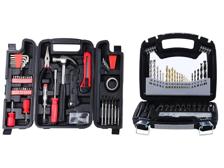 Kit Ferramentas Nell 142 Peças – XWT0142A + Jogo de Brocas 120 Peças com Maleta