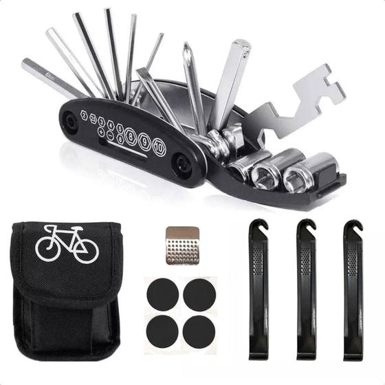 Imagem de KIT FERRAMENTAS para MANUTENÇÃO de BICICLETA Reparos Emergenciais para Ciclistas - IT-BLUE