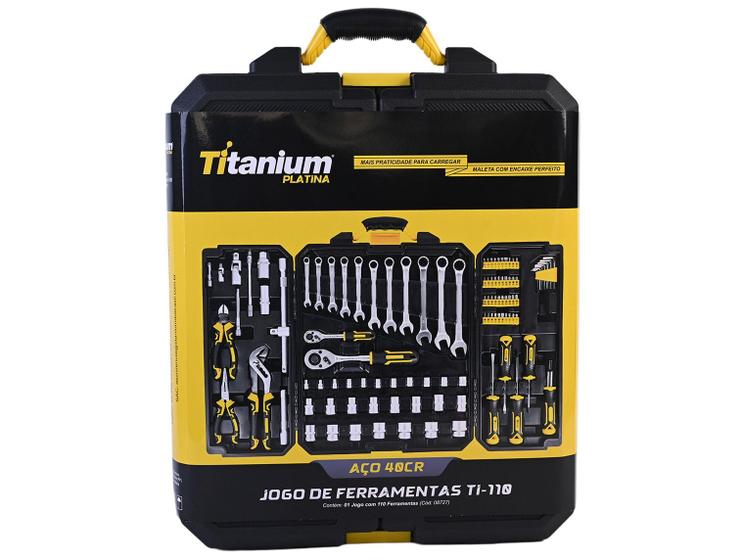 Kit Ferramentas Titanium Platina TI 110 Peças