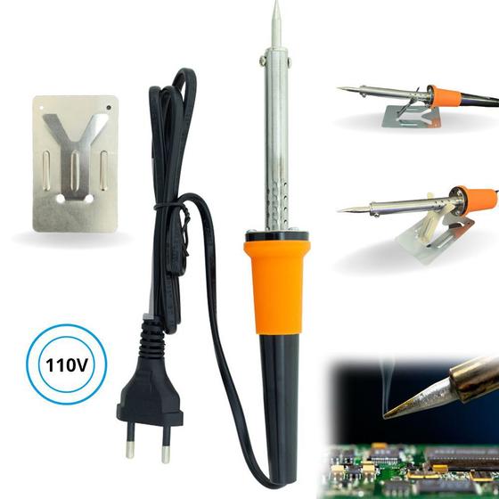 Kit Ferro De Solda com Suporte Profissional Soldador Menor preço em Kit Ferro De Solda com Suporte Profissional Soldador