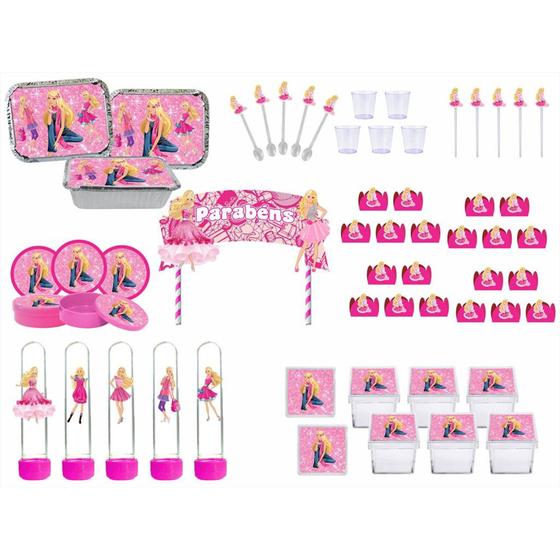 Imagem de Kit Festa Barbie 191 peças (20 pessoas)