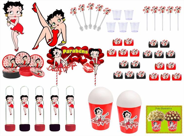 Imagem de Kit Festa Betty Boop 155 Peças (20 pessoas)