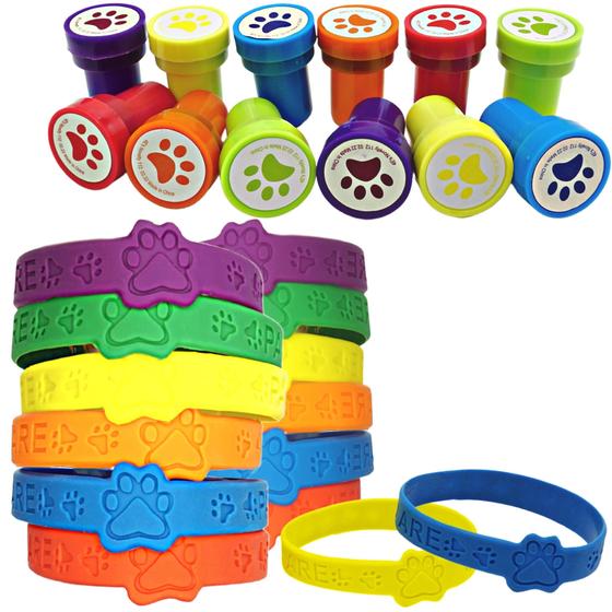 Imagem de Kit Festa com 24 Pulseiras e 24 Carimbos de Pata - 4E's Novelty