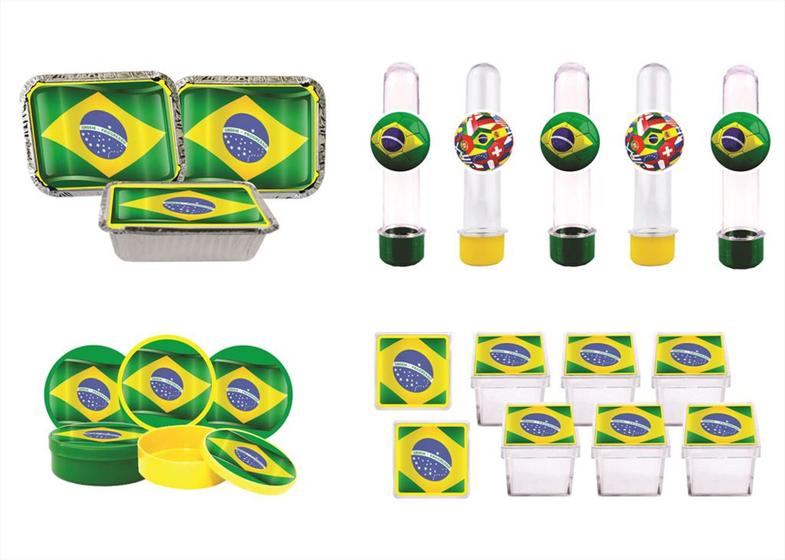 Imagem de Kit Festa Copa do Mundo Brasil 80 peças (20 pessoas)