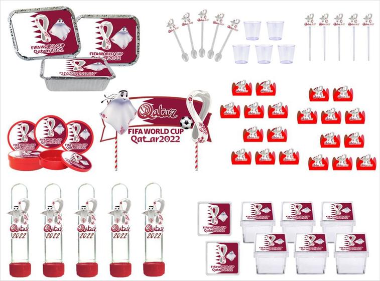 Imagem de Kit Festa Copa do Qatar mod2 121 peças (10 pessoas)