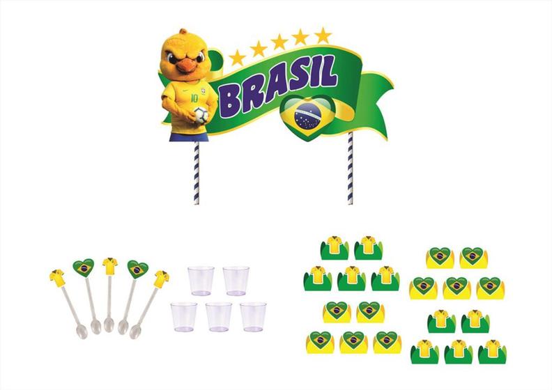 Imagem de Kit Festa Copa Seleção Brasil 151 peças