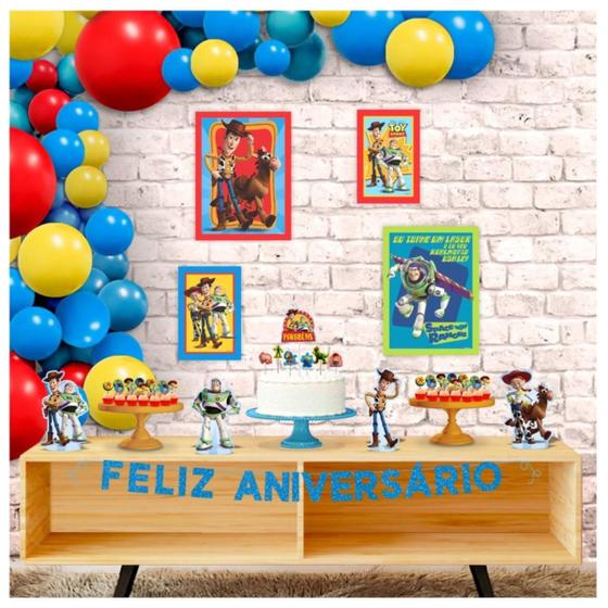 Imagem de Kit Festa Decoração Infantil Toy Story Enfeites E Toppers