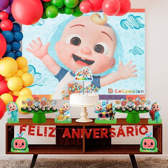 Kit Festa Fácil Cocomelon Aniversário Criança Infantil Menor preço em Kit Festa Fácil Cocomelon Aniversário Criança Infantil