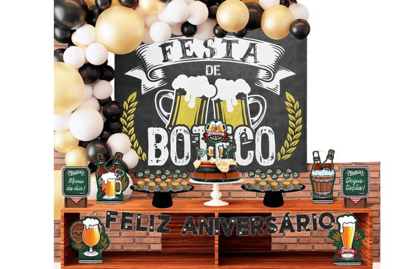 Imagem de Kit Festa Facil Decoração Festa Boteco Piffer adulto enfeite