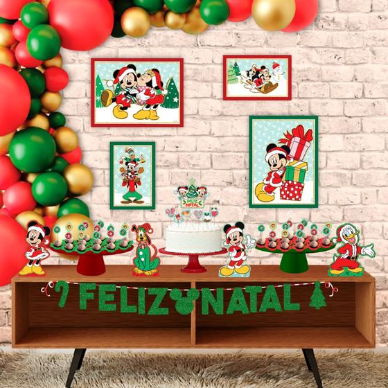 Imagem de Kit Festa Fácil Disney Mickey Natal Decoração De Festa Aniversário Completo