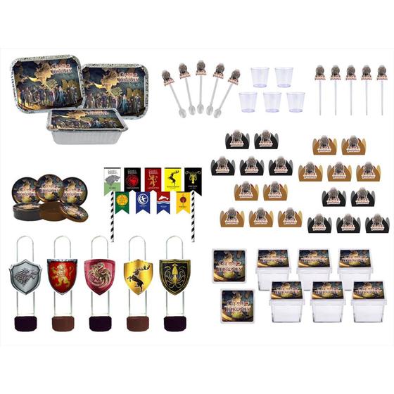 Imagem de Kit Festa Game of Thrones 121 peças (10 pessoas)