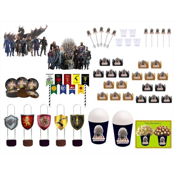 Imagem de Kit Festa Game of Thrones 155 peças (20 pessoas)