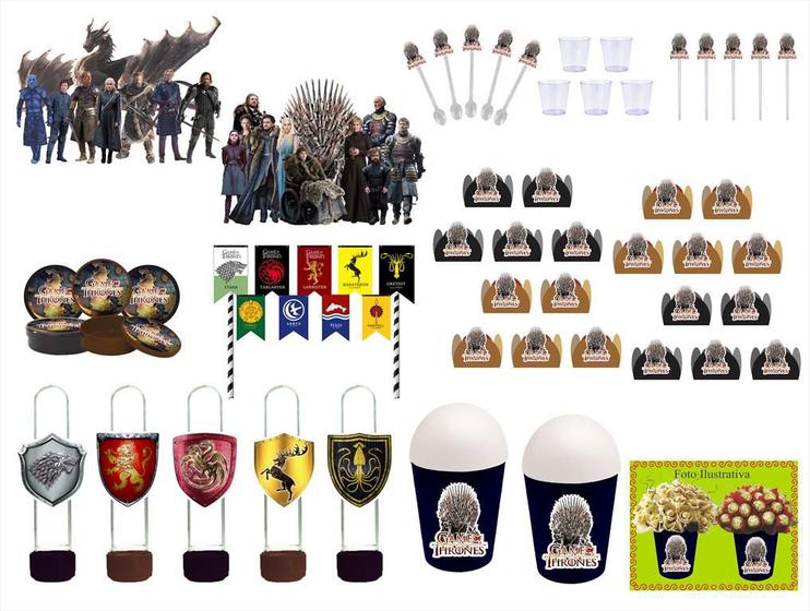 Imagem de Kit festa Game Off Thrones (105 peças) 10 pessoas