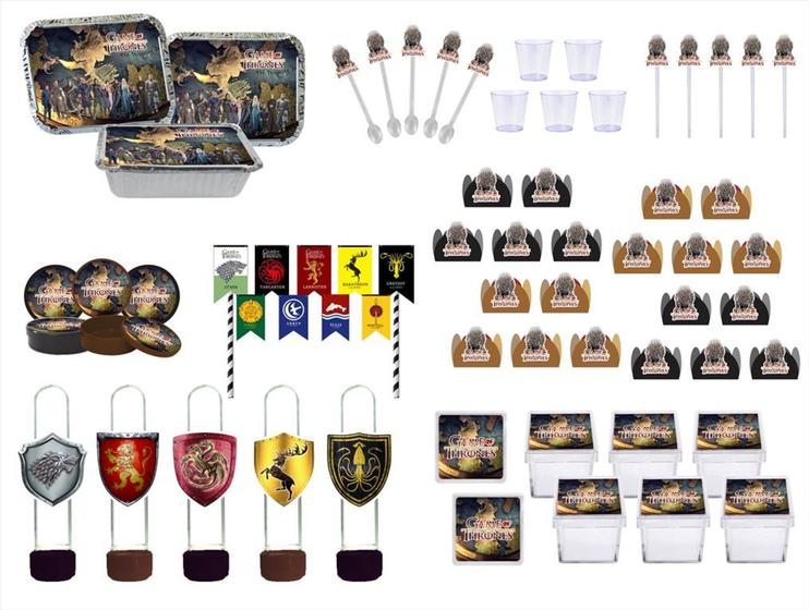 Imagem de Kit festa Game Off Thrones 191 peças (20 pessoas)