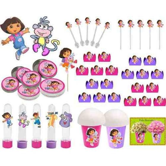 Imagem de Kit Festa Infantil Dora Aventureira 265 Peças (30 pessoas)