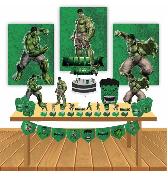 Imagem de Kit Festa Infantil Menino Hulk Lembrancinha Decoração