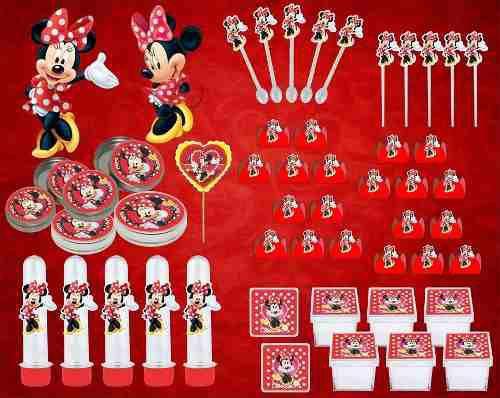 Imagem de Kit Festa Infantil Minnie Vermelha 107 Peças