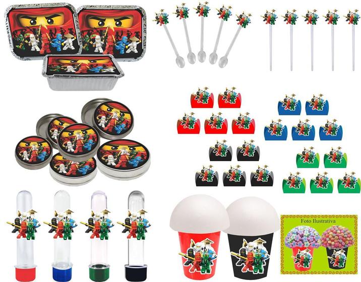 Imagem de Kit festa infantil Ninjago 160 peças (20 pessoas)