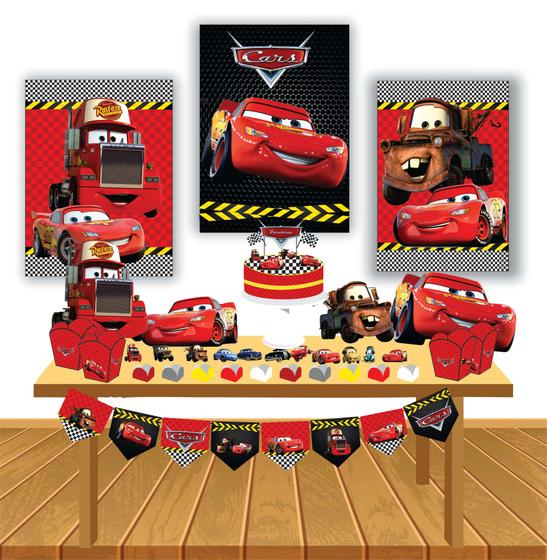 Kit Festa Infantil Relâmpago Mcqueen Decoração Lembrancinha Menor preço em Kit Festa Infantil Relâmpago Mcqueen Decoração Lembrancinha