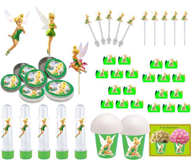 Imagem de Kit festa Infantil Tinker Bell (Sininho) 99 peças (10 pessoas)