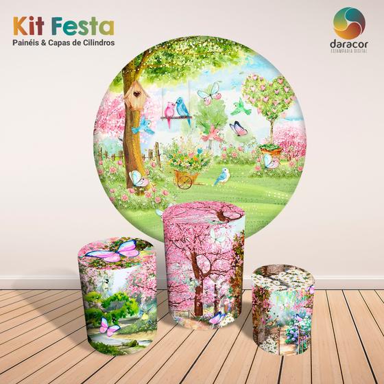 Imagem de Kit Festa Jardim Encantado com Painel 1,5x1,5