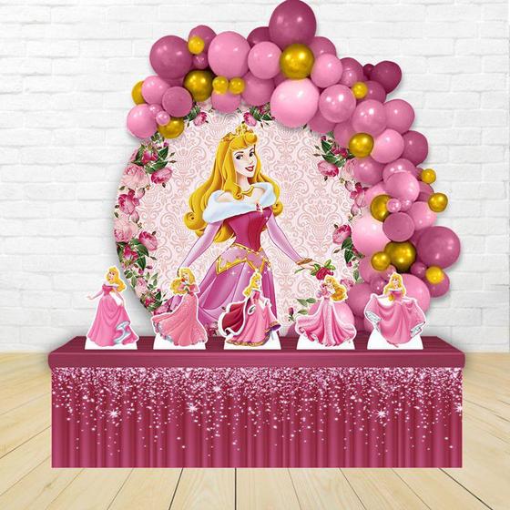 Imagem de KIT FESTA KIT FESTA PAINEL REDONDO Decoração Princesa Aurora 1,50X150