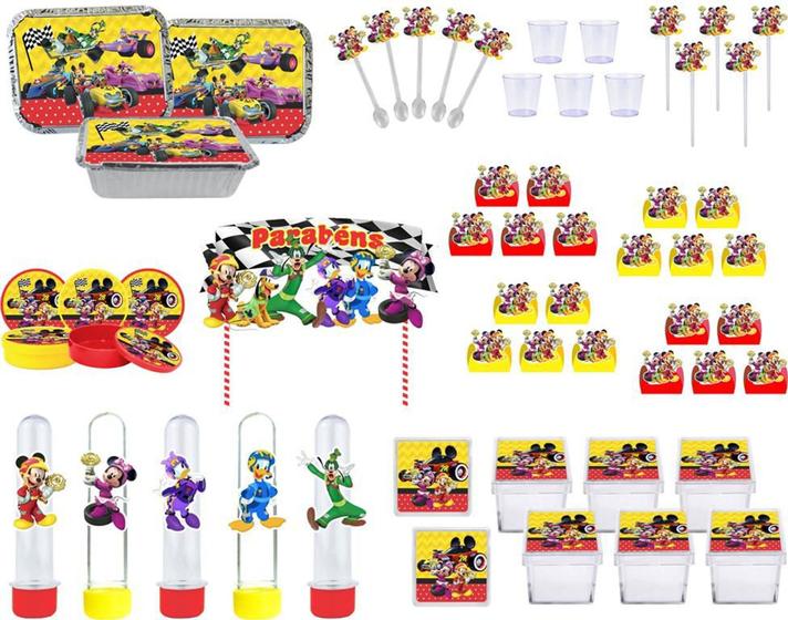 Imagem de Kit festa Mickey Aventura Sobre Rodas 191 peças (20 pessoas)