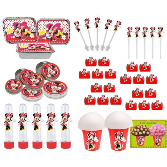 Imagem de Kit Festa Minnie Vermelha 292 Peças (30 pessoas)