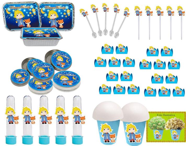 Imagem de Kit festa O Pequeno Príncipe baby 106 peças (10 pessoas)