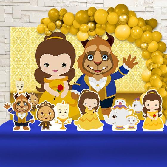 Imagem de Kit Festa Ouro A Bela e a Fera Cute Baby - IMPAKTO VISUAL