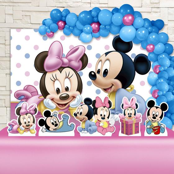 Imagem de Kit Festa Ouro Mickey e Minnie Baby - IMPAKTO VISUAL