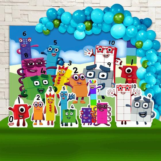 Imagem de Kit Festa Ouro  Numberblocks - IMPAKTO VISUAL