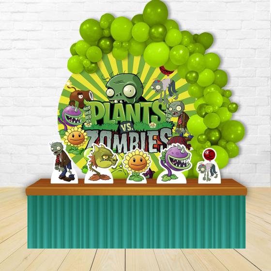 Imagem de Kit Festa Painel Redondo Plants Vs Zombies- IMPAKTO VISUAL