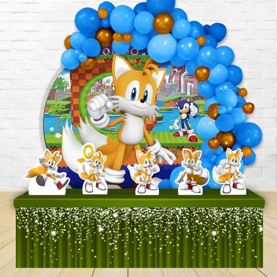 Kit Festa Painel Redondo Tails Sonic - IMPAKTO VISUAL - Painel de ...
