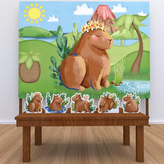 Imagem de Kit Festa Painel  Rubi Capivara Filó- IMPAKTO VISUAL