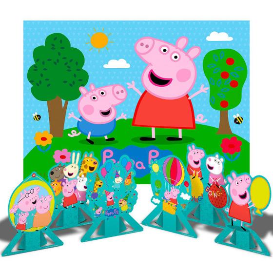 Imagem de Kit Festa Peppa Pig Decoração Aniversário Painel +6 Display 