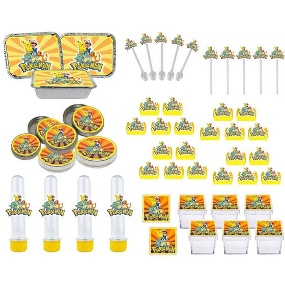 Imagem de Kit festa Pokémon (Pikachu) 114 peças (10 pessoas)