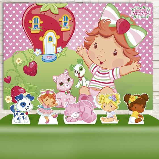 Imagem de KIT Festa Prata Moranguinho Baby  - IMPAKTO VISUAL