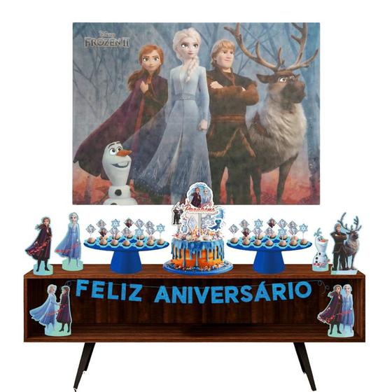 Imagem de Kit Festa Pronta Decoração Frozen 2 MOD2 - 39 unid